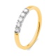Anillo Media alianza de oro de 18 Kt con diamantes de 0,22 a 0,63 ct