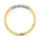 Anillo Media alianza de oro de 18 Kt con diamantes de 0,22 a 0,63 ct