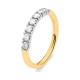 Anillo Media alianza de oro de 18 Kt con diamantes de 0,22 a 0,63 ct