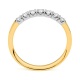 Anillo Media alianza de oro de 18 Kt con diamantes de 0,22 a 0,63 ct
