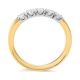 Anillo Media alianza de oro de 18 Kt con diamantes de 0,22 a 0,63 ct