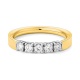 Anillo Media alianza de oro de 18 Kt con diamantes de 0,22 a 0,63 ct