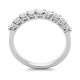 Anillo Media alianza de oro blanco de 18 Kt con diamantes de 0,25 a 1,00 ct