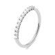 Anillo Media alianza de oro blanco de 18 Kt con diamantes de 0,25 a 1,00 ct