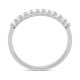 Anillo Media alianza de oro blanco de 18 Kt con diamantes de 0,25 a 1,00 ct