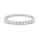 Anillo Media alianza de oro blanco de 18 Kt con diamantes de 0,25 a 1,00 ct