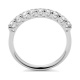 Anillo Media alianza de oro blanco de 18 Kt con diamantes de 0,25 a 1,00 ct