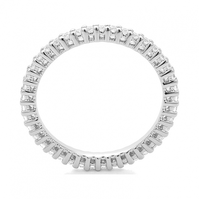 Anillo Alianza de oro blanco de 18 Kt con diamantes de 0,50 a 4,25 ct
