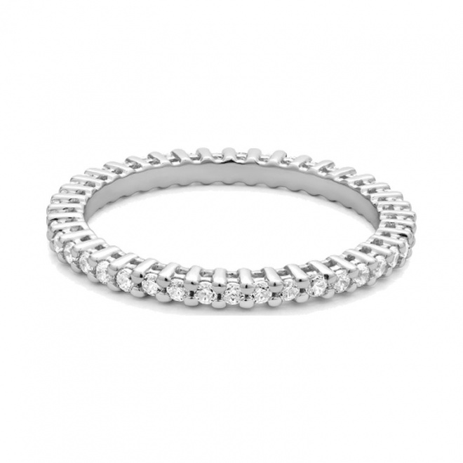 Anillo Alianza de oro blanco de 18 Kt con diamantes de 0,50 a 4,25 ct
