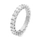 Anillo Alianza de oro blanco de 18 Kt con diamantes de 0,50 a 4,25 ct