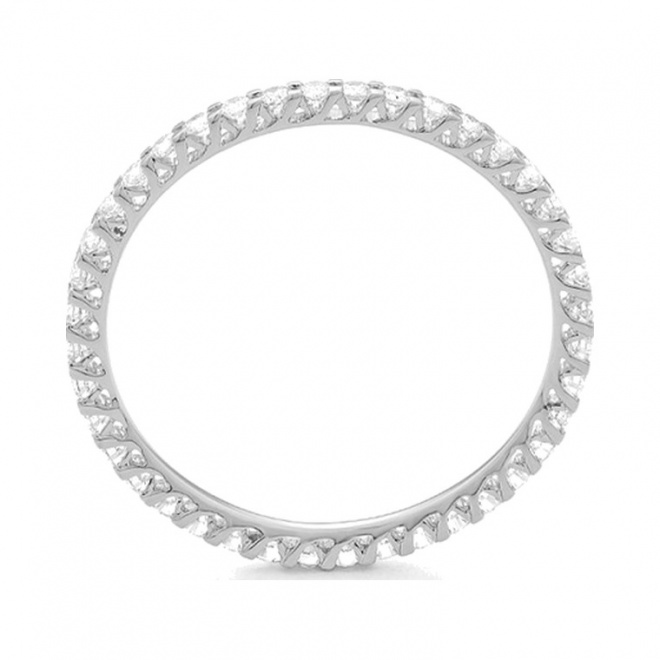 Anillo Alianza de oro blanco de 18 Kt con diamantes de 0,50 a 4,00 ct