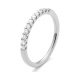 Anillo Media alianza de oro blanco de 18 Kt con diamantes de 0,25 a 1,00 ct