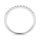 Anillo Media alianza de oro blanco de 18 Kt con diamantes de 0,25 a 1,00 ct