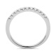Anillo Media alianza de oro blanco de 18 Kt con diamantes de 0,25 a 1,00 ct
