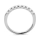 Anillo Media alianza de oro blanco de 18 Kt con diamantes de 0,25 a 1,00 ct