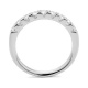 Anillo Media alianza de oro blanco de 18 Kt con diamantes de 0,25 a 1,00 ct