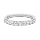Anillo Media alianza de oro blanco de 18 Kt con diamantes de 0,25 a 1,00 ct
