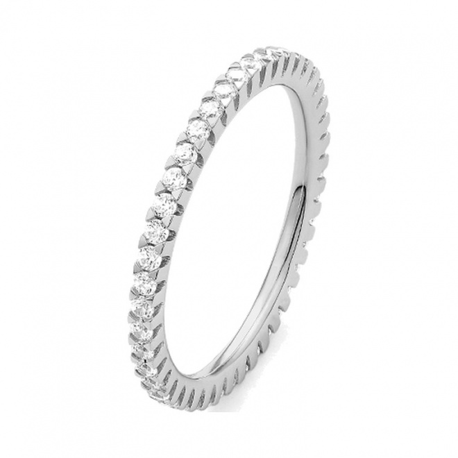 Anillo Alianza de oro blanco de 18 Kt con diamantes de 0,50 a 4,00 ct