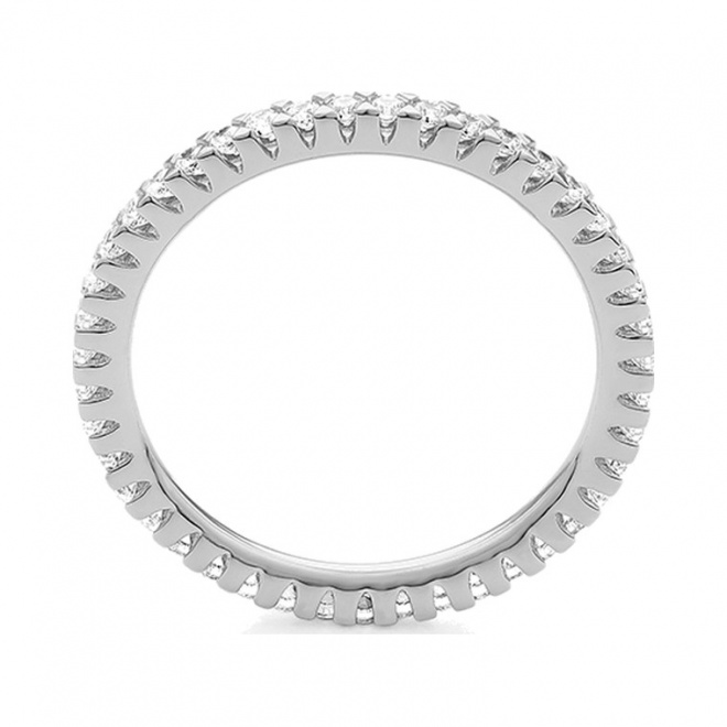 Anillo Alianza de oro blanco de 18 Kt con diamantes de 0,50 a 4,00 ct