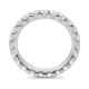 Anillo Alianza de oro blanco de 18 Kt con diamantes de 0,50 a 4,00 ct