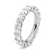 Anillo Alianza de oro blanco de 18 Kt con diamantes de 0,50 a 4,00 ct