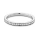 Anillo Media alianza de oro blanco de 18 Kt con diamantes de 0,15 a 0,45 ct