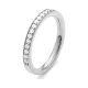 Anillo Media alianza de oro blanco de 18 Kt con diamantes de 0,15 a 0,45 ct