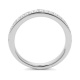 Anillo Media alianza de oro blanco de 18 Kt con diamantes de 0,15 a 0,45 ct