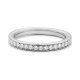 Anillo Media alianza de oro blanco de 18 Kt con diamantes de 0,15 a 0,45 ct