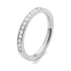 Anillo Media alianza de oro blanco de 18 Kt con diamantes de 0,15 a 0,45 ct