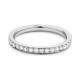 Anillo Media alianza de oro blanco de 18 Kt con diamantes de 0,15 a 0,45 ct