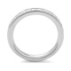 Anillo Media alianza de oro blanco de 18 Kt con diamantes de 0,15 a 0,45 ct