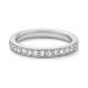Anillo Media alianza de oro blanco de 18 Kt con diamantes de 0,15 a 0,45 ct