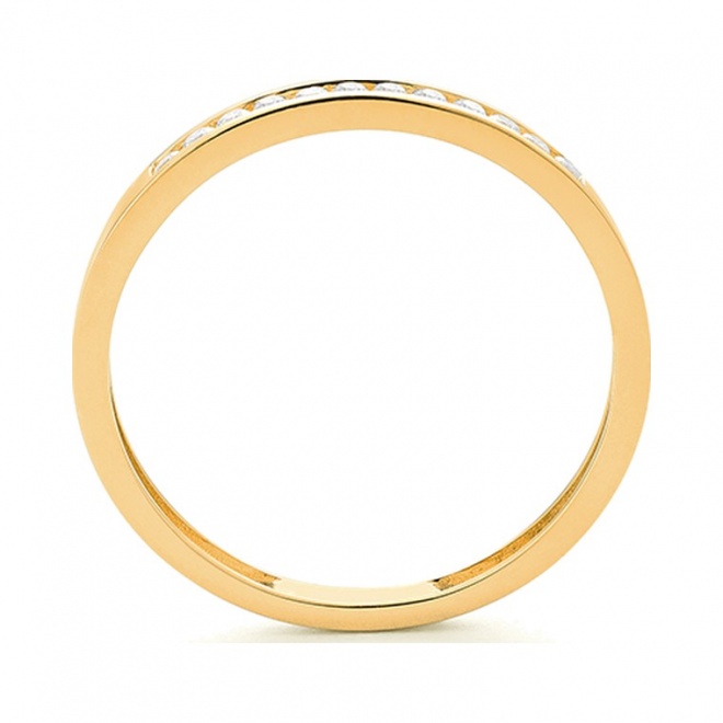Anillo Media alianza de oro amarillo de 18 Kt con diamantes de 0,13 a 0,54 ct