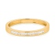 Anillo Media alianza de oro amarillo de 18 Kt con diamantes de 0,13 a 0,54 ct