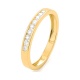 Anillo Media alianza de oro amarillo de 18 Kt con diamantes de 0,13 a 0,54 ct