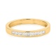 Anillo Media alianza de oro amarillo de 18 Kt con diamantes de 0,13 a 0,54 ct