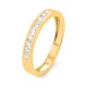Anillo Media alianza de oro amarillo de 18 Kt con diamantes de 0,13 a 0,54 ct