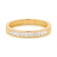 Anillo Media alianza de oro amarillo de 18 Kt con diamantes de 0,13 a 0,54 ct