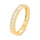 Anillo Media alianza de oro amarillo de 18 Kt con diamantes de 0,13 a 0,54 ct