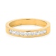 Anillo Media alianza de oro amarillo de 18 Kt con diamantes de 0,13 a 0,54 ct