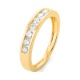 Anillo Media alianza de oro amarillo de 18 Kt con diamantes de 0,13 a 0,54 ct