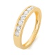 Anillo Media alianza de oro amarillo de 18 Kt con diamantes de 0,13 a 0,54 ct
