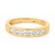 Anillo Media alianza de oro amarillo de 18 Kt con diamantes de 0,13 a 0,54 ct