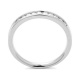 Anillo Media alianza de oro blanco de 18 Kt con diamantes de 0,25 a 1,00 ct