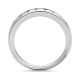 Anillo Media alianza de oro blanco de 18 Kt con diamantes de 0,25 a 1,00 ct