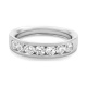 Anillo Media alianza de oro blanco de 18 Kt con diamantes de 0,25 a 1,00 ct