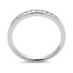 Anillo Media alianza de oro blanco de 18 Kt con diamantes de 0,25 a 1,00 ct