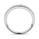 Anillo Media alianza de oro blanco de 18 Kt con diamantes de 0,25 a 1,00 ct