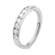 Anillo Media alianza de oro blanco de 18 Kt con diamantes de 0,25 a 1,00 ct